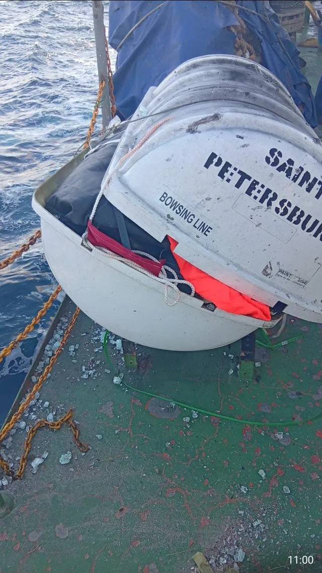 Saldırıya uğrayan “MIDVOLGA-2” adlı geminin görüntüleri 6