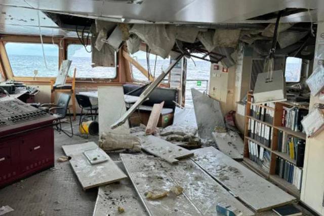 Saldırıya uğrayan “MIDVOLGA-2” adlı geminin görüntüleri 8