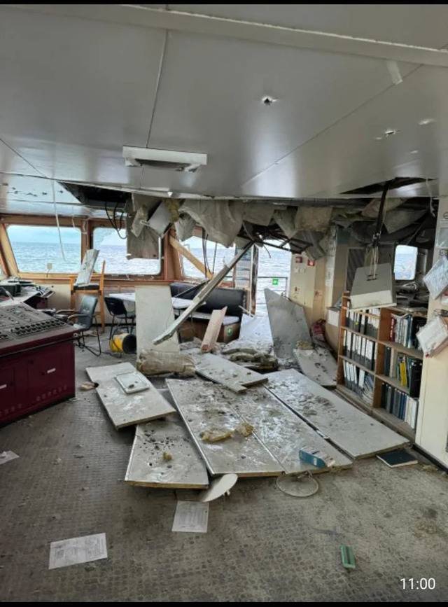 Saldırıya uğrayan “MIDVOLGA-2” adlı geminin görüntüleri 9