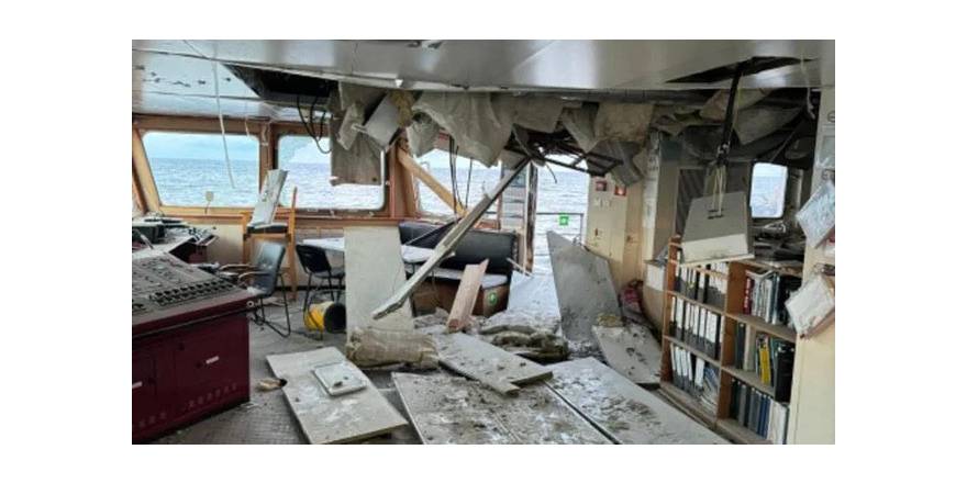 Saldırıya uğrayan “MIDVOLGA-2” adlı geminin görüntüleri