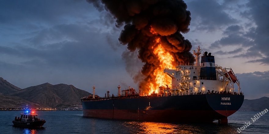Panama Bayraklı Gemide Patlama