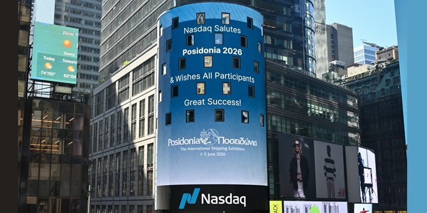 NASDAQ’dan Posidonia 2026 ve Yunan Denizciliğine Times Square Selamı