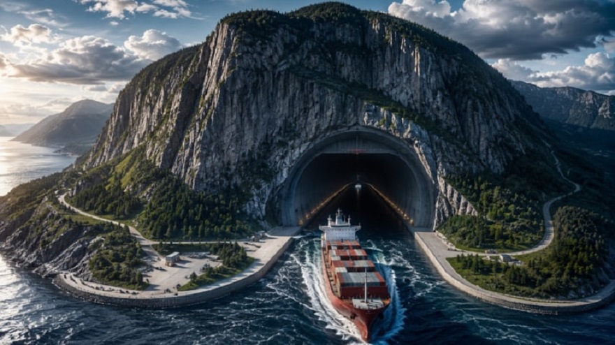 Gemiler İlk Kez Bir Dağın İçinden Geçecek