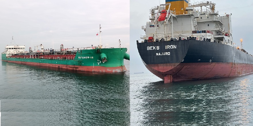 Marmara Denizi'nde tankerler çatıştı