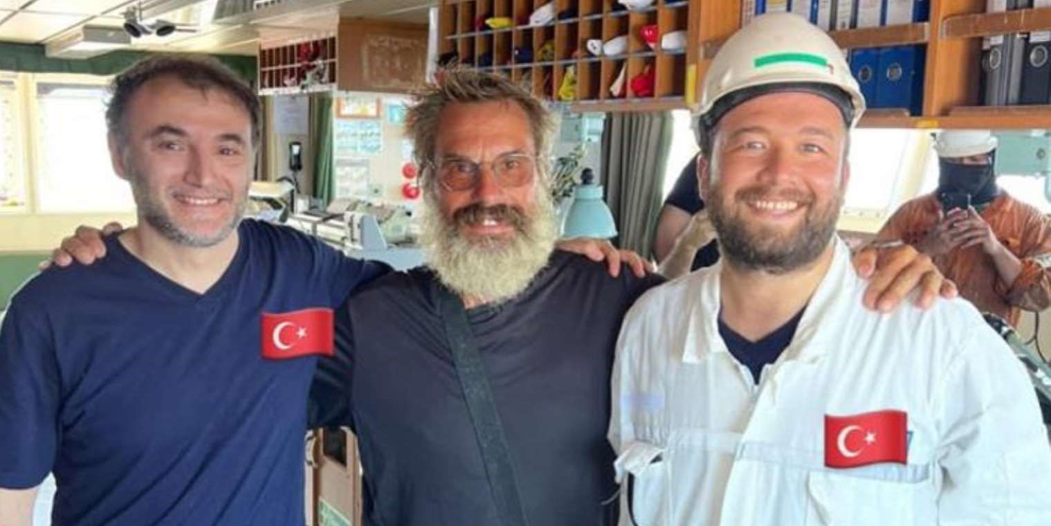Denizde kaybolan Fransızı Türk denizciler buldu