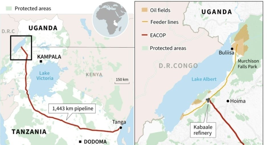 HRW, Uganda'daki petrol boru hattı projesinin iptal edilmesini istedi