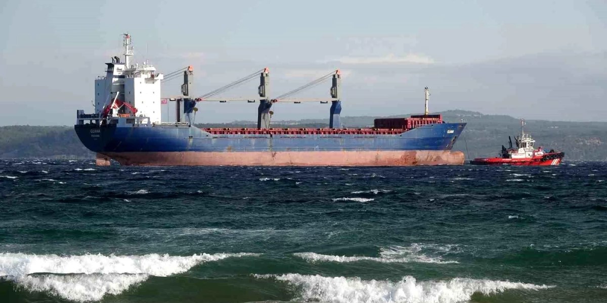Panama bayraklı gemi Çanakkale Boğazı'nda arıza yaptı