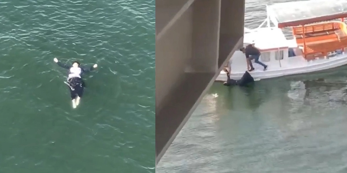Haliç köprüsüden düşen kadın tekne kaptanı tarafından kurtarıldı