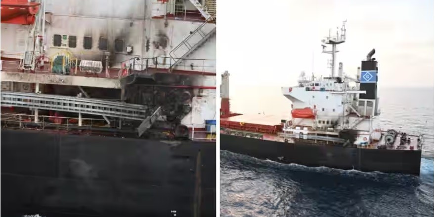 Aden Körfezi'nde dronla vurulan gemiye Hindistan yardım etmiş