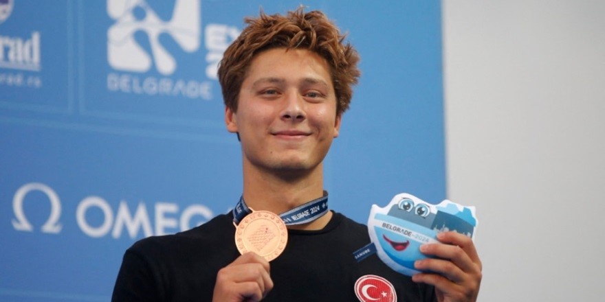 Milli yüzücü Berke Saka, Avrupa üçüncüsü oldu