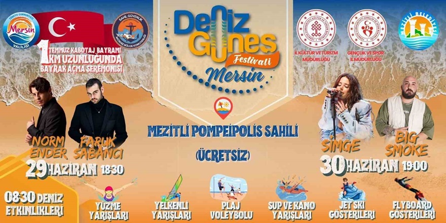 Mersin'de Deniz ve Güneş Festivali düzenlenecek