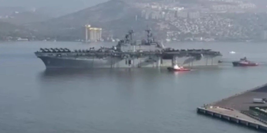 ABD'nin USS WASP Gemisi İzmir Limanı'ndan Ayrıldı