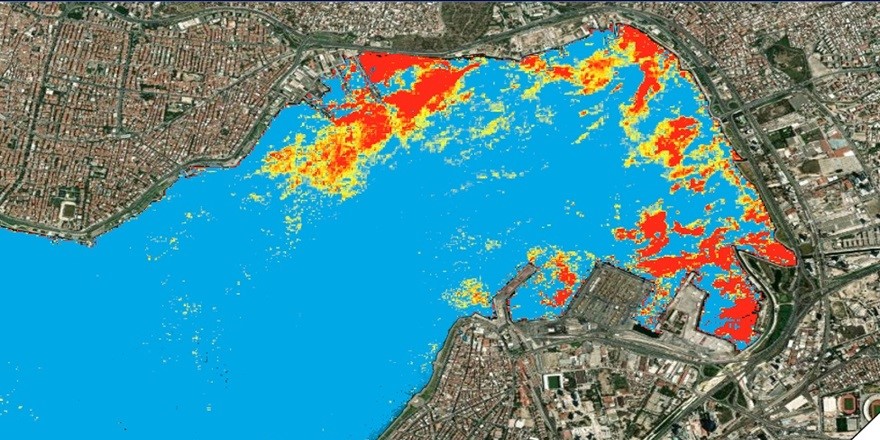 İzmir Körfezi'ndeki kirliliğin haritası uydu görüntüleriyle çıkarıldı