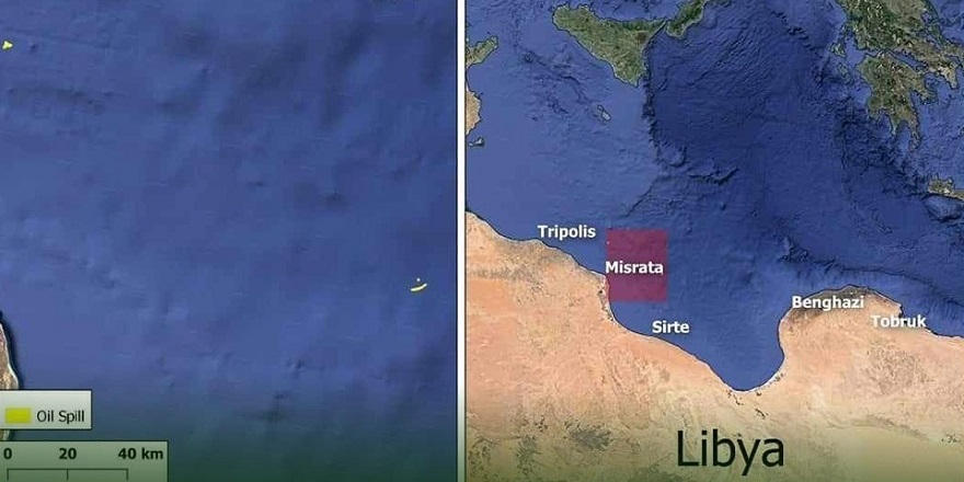 Libya'nın Misrata kenti açıklarında petrol sızıntısı tespit edildi