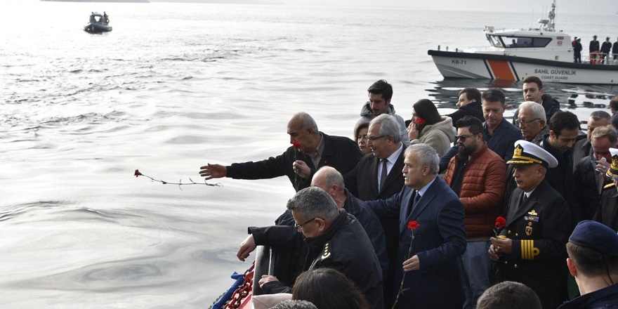 Fırtınada batan Kafkametler gemisinin personeli anıldı