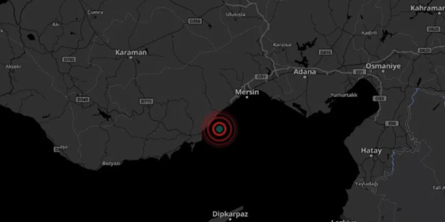 Mersin'de 4,3 büyüklüğünde deprem meydana geldi