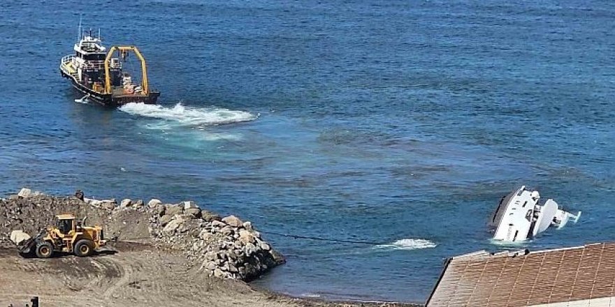 Tersaneye çekilen yat bilirkişiler tarafından incelenecek