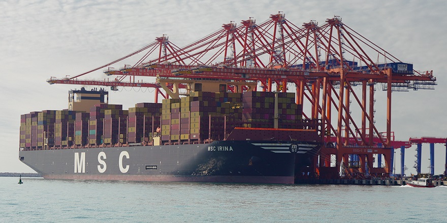 MIP Dünyanın en büyük konteyner gemisi MSC IRINA'yı ağırladı