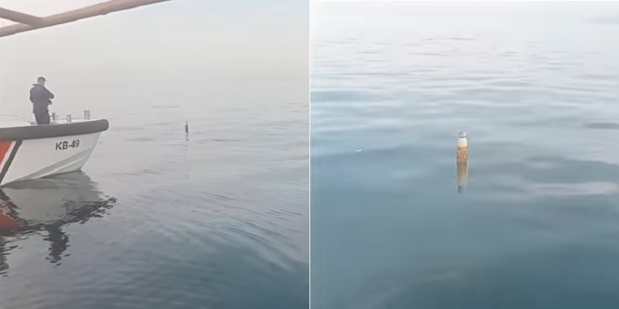 Denizde roket motoru bulundu