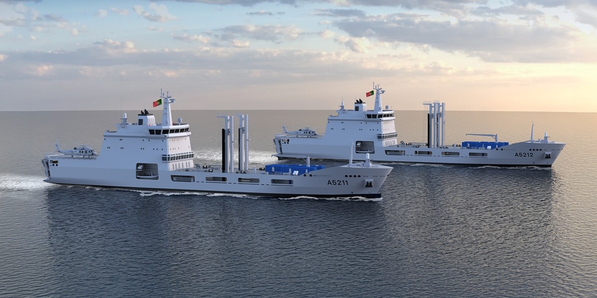 Portekiz için üretilecek gemilerin ilkinin bloğu kızağa alındı