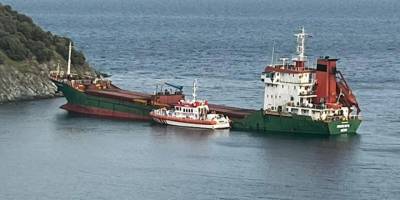 Karaya oturan gemi kurtarıldı