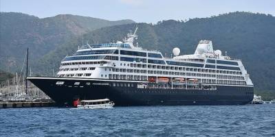 Marmaris'e lüks kruvaziyerle 613 turist geldi
