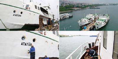 Atatürk Vapuru'nun bakımı devam ediyor