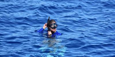 Dalış rekortmeni Şahika Ercümen, Kaş'ta "sıfır atık dalışı" yaptı