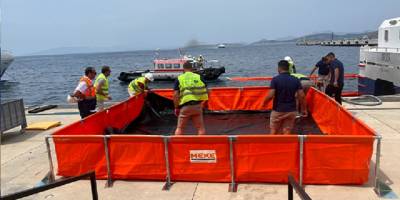 Bodrum'da deniz kirliliğine acil müdahale tatbikatı yapıldı