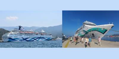 "Crown İris" ve "Norwegian Jade" kruvaziyerleri Muğla'da