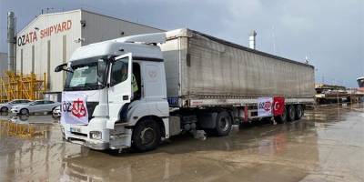 Özata ve Altınova Belediyesi depremzedelere destek