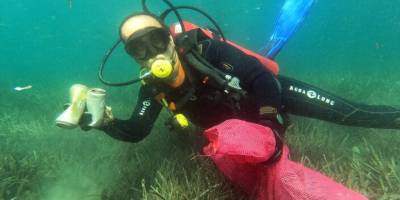 Bodrum'da gönüllü dalgıçlar denizin dibini temizledi
