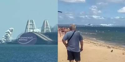 Kırım Köprüsü'nde dumanlar yükseliyor!