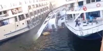 Luksor kentinde yolcu gemisi bakım sırasında battı