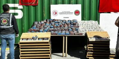 Ambarlı Limanı'nda 424 kilogram uyuşturucu hap yakalandı