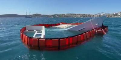 Bodrum'da 19 metrelik motoryat battı