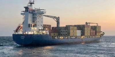 "Sonata" isimli konteyner gemisi demir bölgesine götürüldü