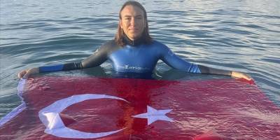 Serbest dalış sporcusu Necati Gül, 74 metreyle Türkiye rekorunu geliştirdi