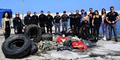 Yeniliman mevkisinde kıyı ve deniz temizliği yapıldı