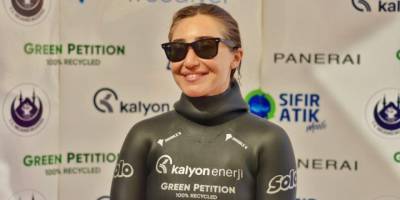 Şahika Ercümen, ‘100. Yıl Cumhuriyet Dalışı’nda   yeni bir rekora imza attı