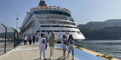 "Astoria Grande" 765 yolcusuyla Amasra'da demirledi