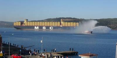"MSC Türkiye" Çanakkale Boğazı'ndaki seyrini tamamladı