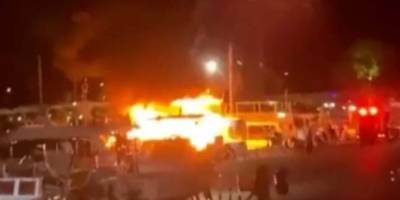 Alev alan teknenin sahibi yanarak öldü