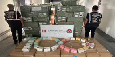 Mersin Limanı'nda 113 bin 250 kaçak elektronik sigara ele geçirildi