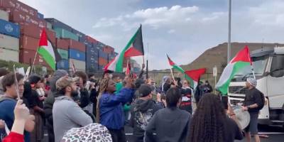 Avustralya'da İsrail merkezli gemicilik firması protesto edildi