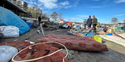 Akçakoca Limanı'nda hasar tespiti sürüyor