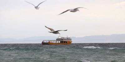 Tekirdağ'da deniz ulaşımına poyraz engeli