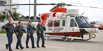 Sahil Güvenliğin kadın pilotları "iki mavi" arasında her an göreve hazır