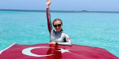 Ercümen, Serbest Dalış Şampiyonası'nda bronz madalya aldı