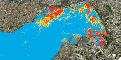 İzmir Körfezi'ndeki kirliliğin haritası uydu görüntüleriyle çıkarıldı